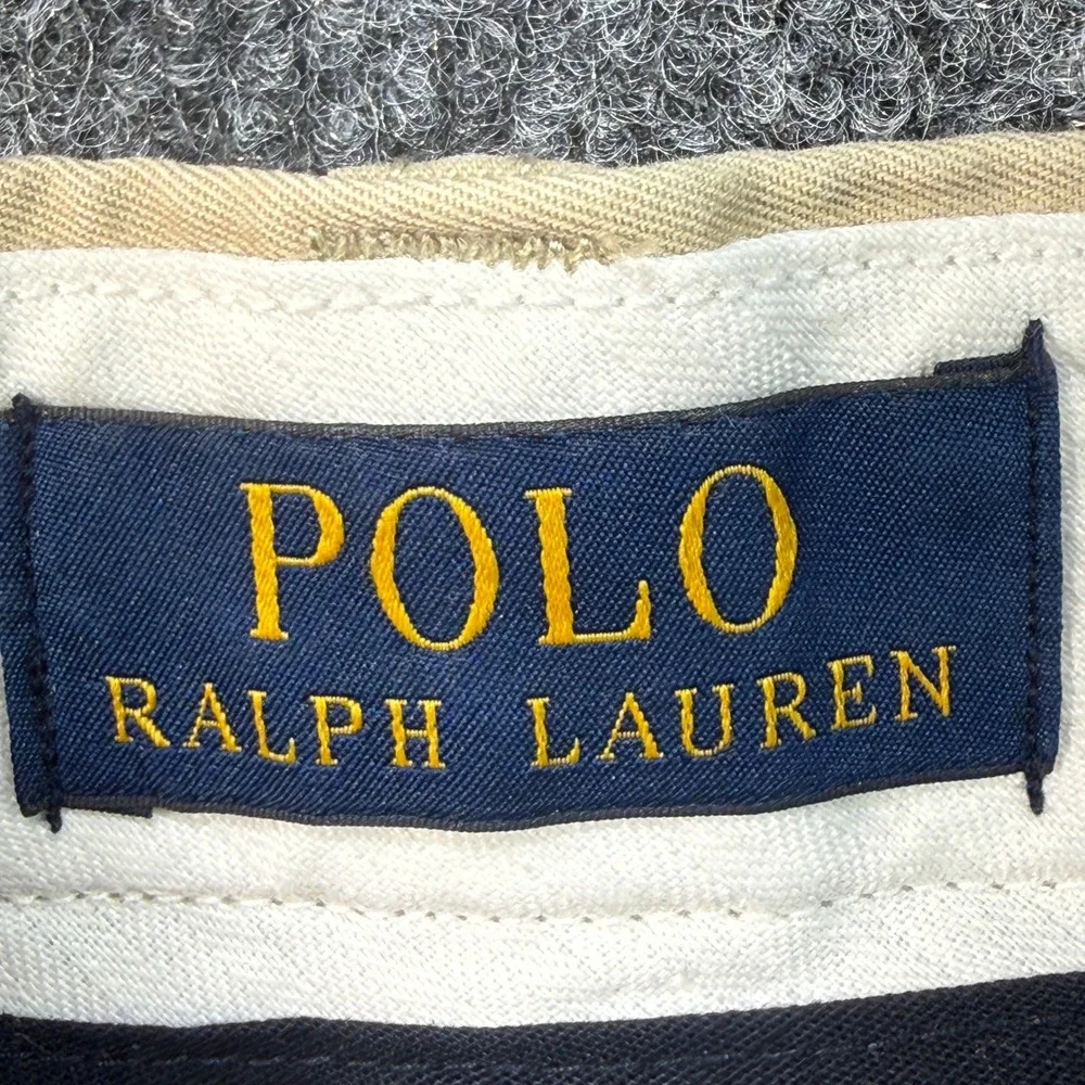 Polo Ralph Lauren Chino Shorts Mens 33 Tan Khaki Embroidered Pony Logo Twill